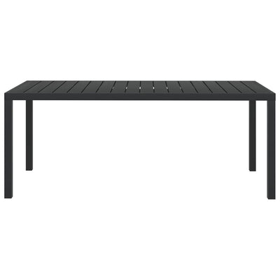 Table de jardin en aluminium et wpc noir élégante