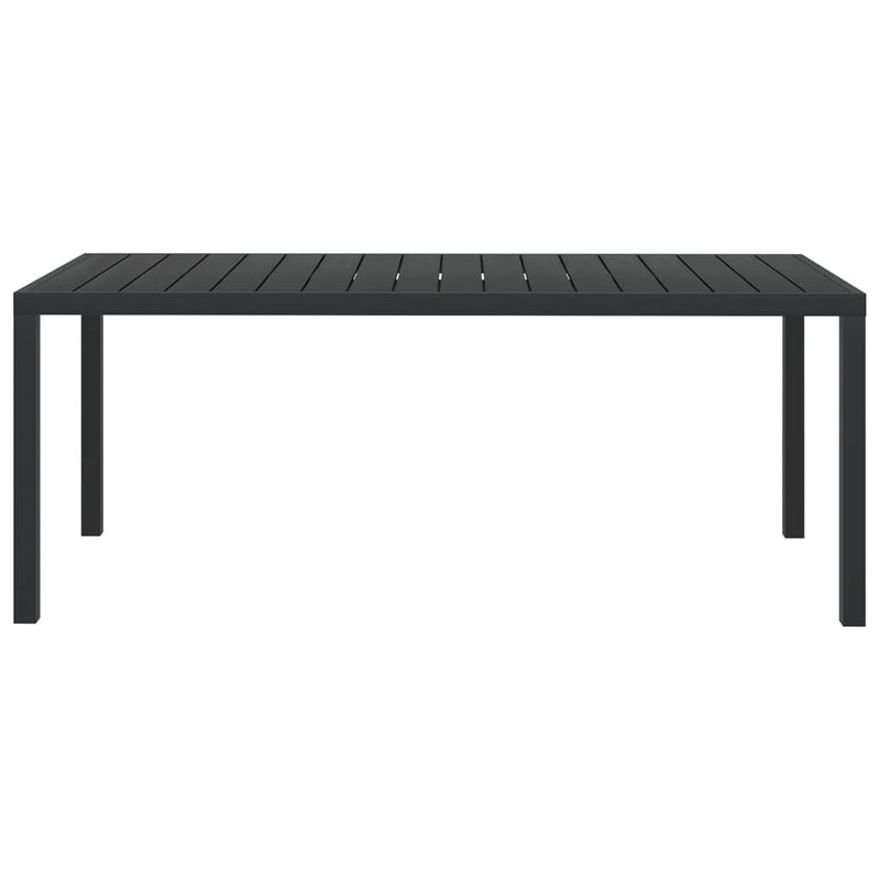 Table de jardin en aluminium et wpc noir élégante