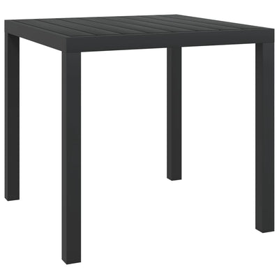 Table de jardin en aluminium et wpc noir élégante