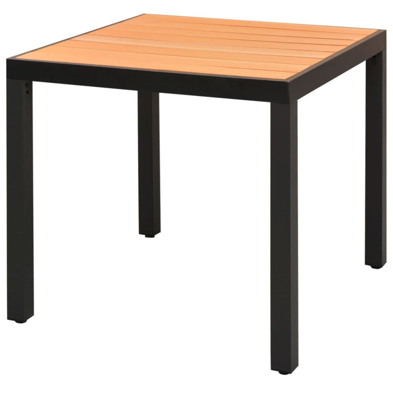 Table de jardin en aluminium marron robuste