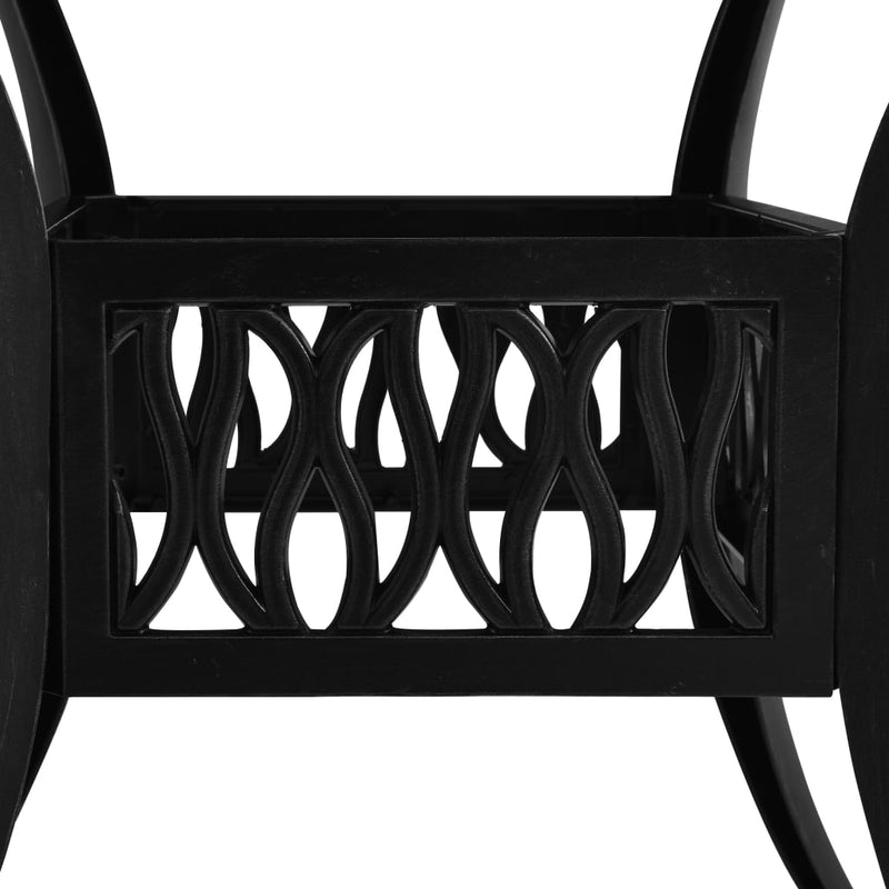 Table de jardin en aluminium noir compacte