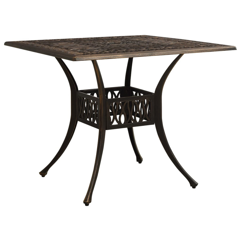 Table de jardin en aluminium noir compacte