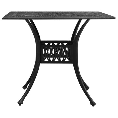 Table de jardin en aluminium noir compacte