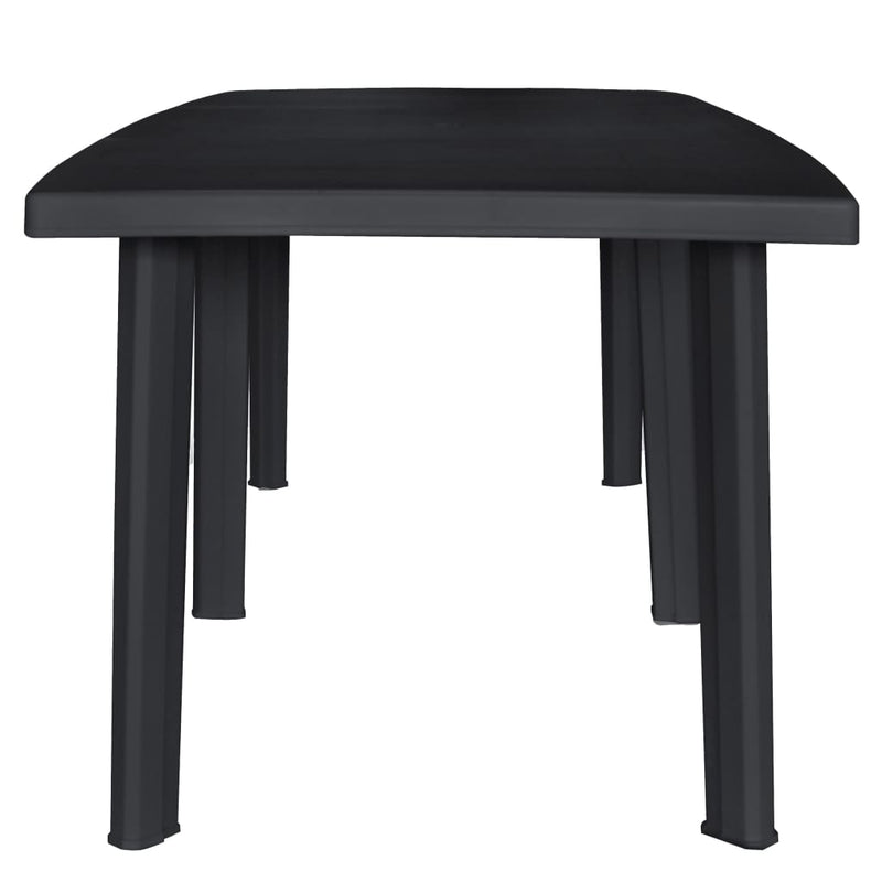 Table de jardin en plastique anthracite compacte