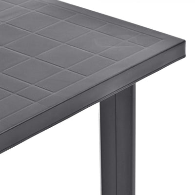 Table de jardin en plastique compacte de couleur anthracite