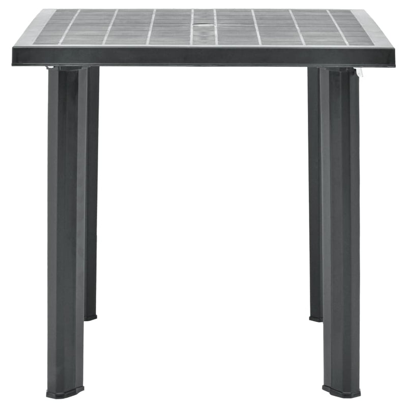 Table de jardin en plastique compacte de couleur anthracite