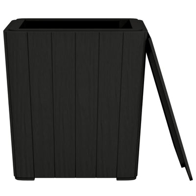 Table de jardin en plastique noir compacte