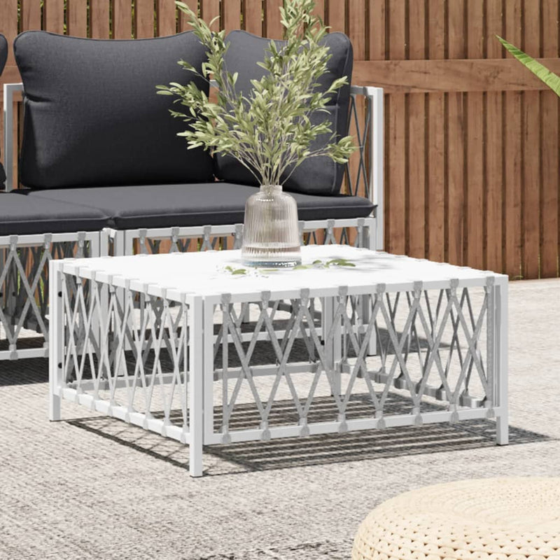 Table de jardin en tissu tissé compacte