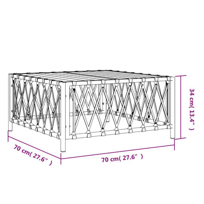 Table de jardin en tissu tissé compacte