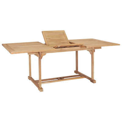 Table de jardin extensible en teck robuste