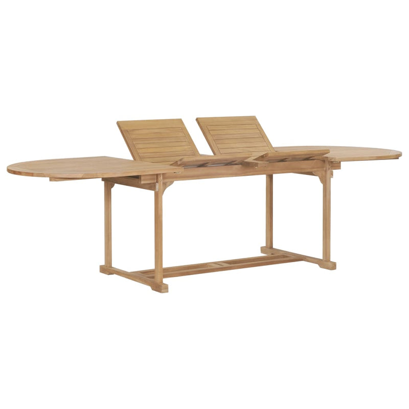 Table de jardin extensible en teck robuste