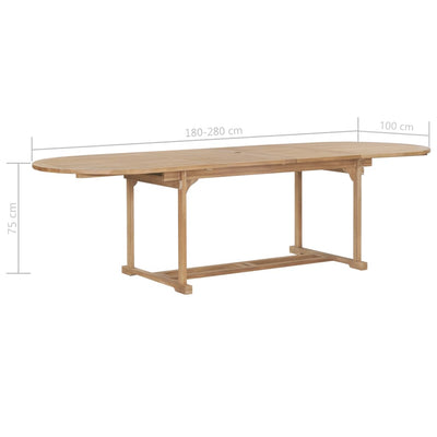 Table de jardin extensible en teck robuste