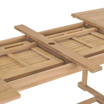 Table de jardin extensible en teck robuste