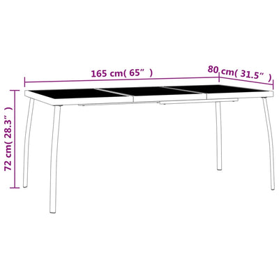 Table de jardin moderne et élegant en anthracite