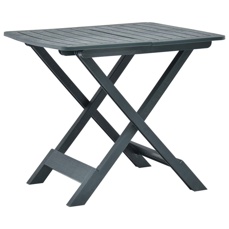 Table de jardin pliable et solide en plastique de couleur anthracite