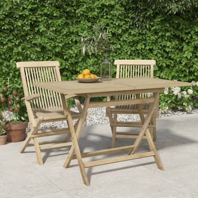 Table de jardin pliante en teck durable