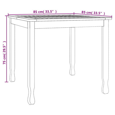 Table de jardin solide en teck massif