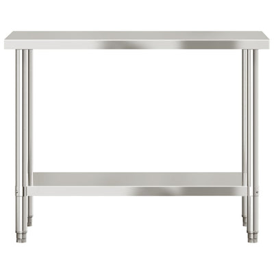 Table de travail pour cuisine en inox durable et compacte