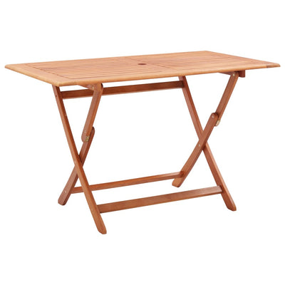 Table en bois d'eucalyptus pliante pour jardin