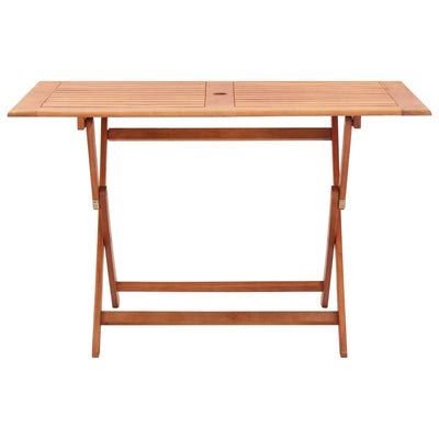 Table en bois d'eucalyptus pliante pour jardin