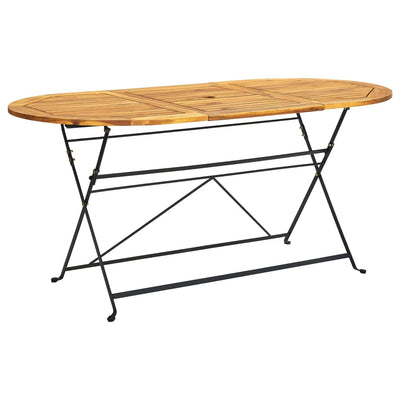 Table en bois pliante d'acacia massif pour jardin