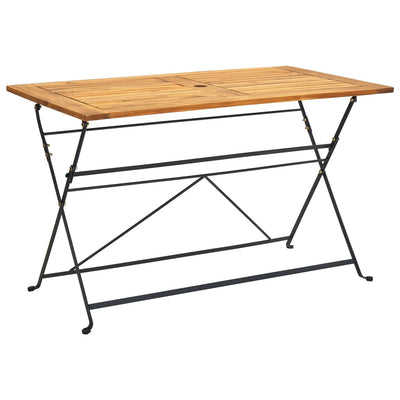 Table en bois pliante d'acacia massif pour jardin