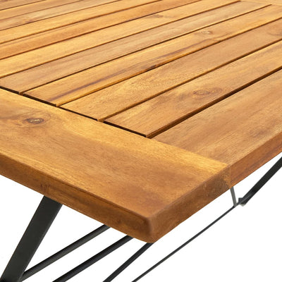 Table en bois pliante d'acacia massif pour jardin