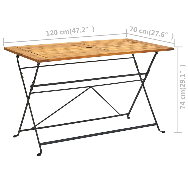 Table en bois pliante d&