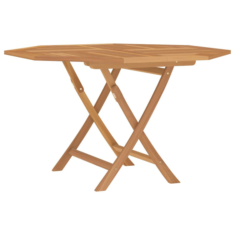 Table en bois pliante de jardin élégant et solide en teck massif