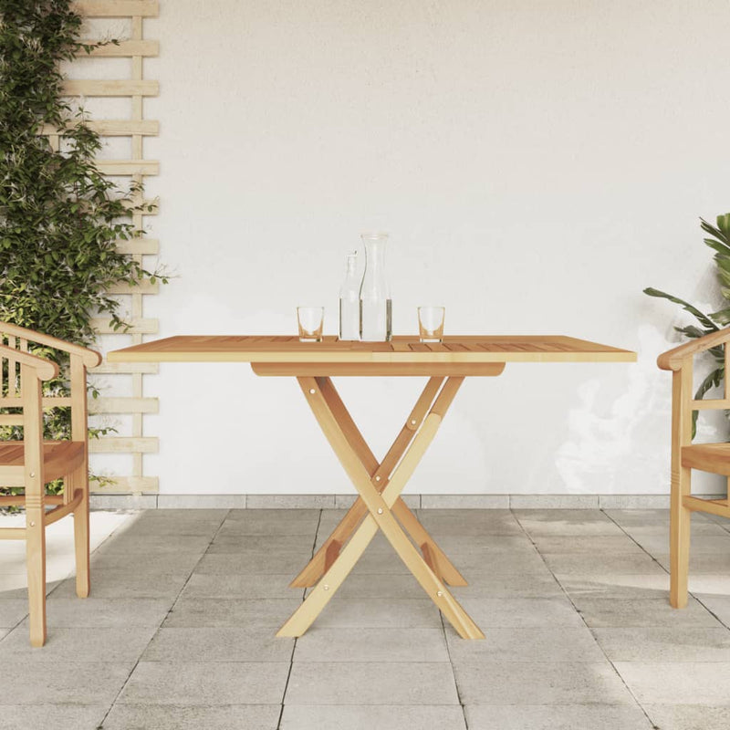 Table en bois pliante de jardin élégant et solide en teck massif