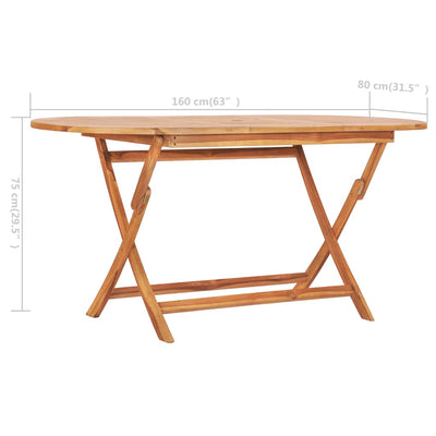 Table en bois pliante de teck solide pour jardin