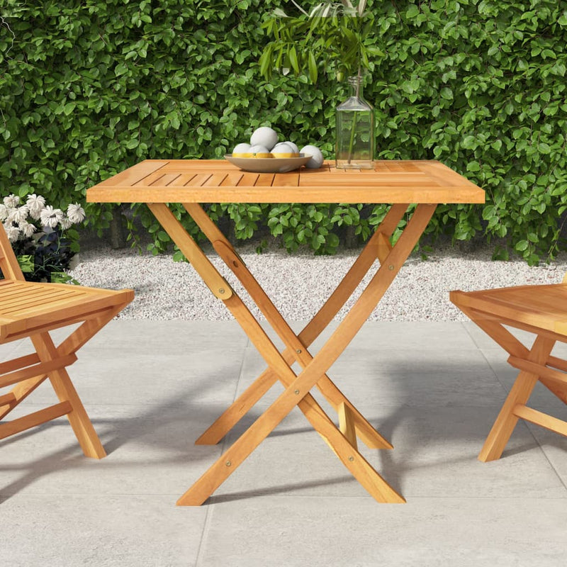 Table en bois pliante en teck solide pour jardin