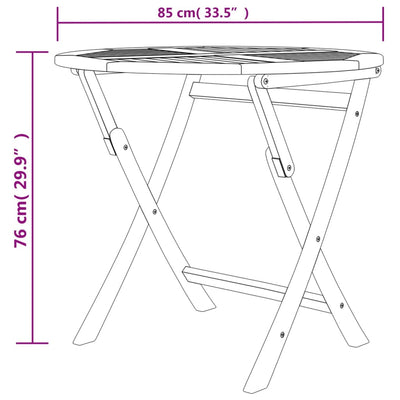 Table en bois pliante en teck solide pour jardin