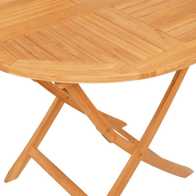 Table en bois pliante en teck solide pour jardin