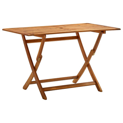 Table en bois pliante moderne en bois solide d'acacia pour jardin