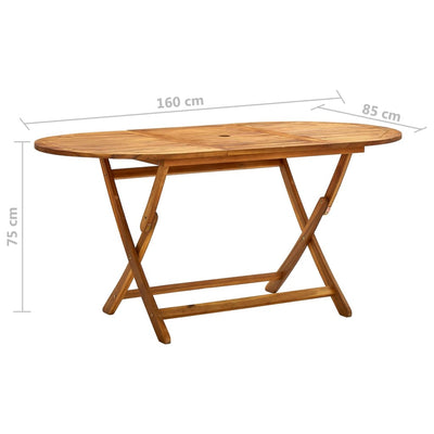 Table en bois pliante moderne en bois solide d'acacia pour jardin