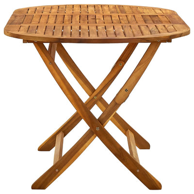 Table en bois pliante moderne en bois solide d'acacia pour jardin