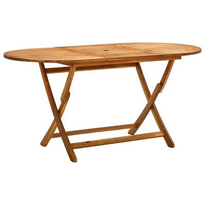 Table en bois pliante moderne en bois solide d'acacia pour jardin