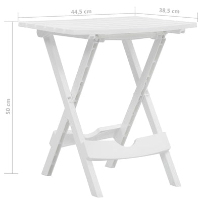 Table en bois pliante pour jardin blanc