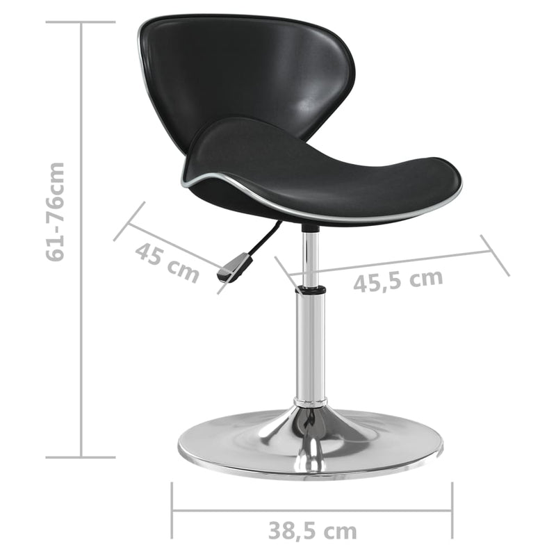 Tabouret pour bar moderne en similicuir noir et acier chromé robuste