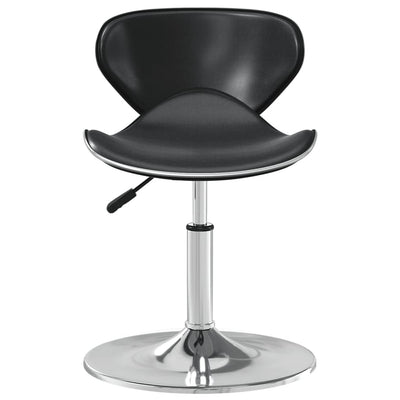 Tabouret pour bar moderne en similicuir noir et acier chromé robuste