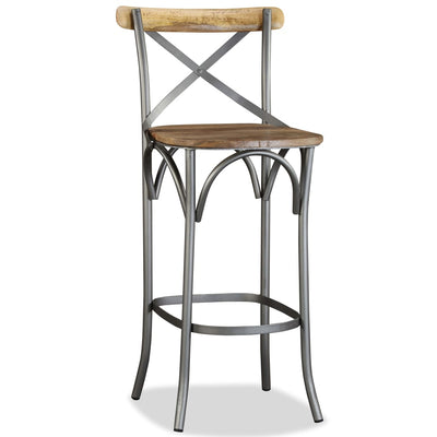 Tabouret pour bar unique en bois de manguier rustique et durable