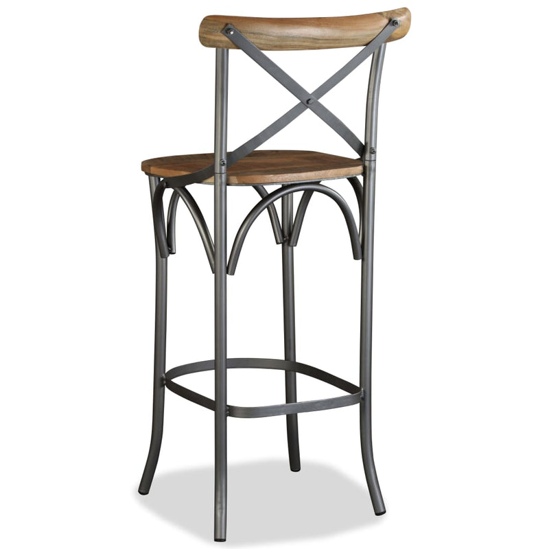 Tabouret pour bar unique en bois de manguier rustique et durable