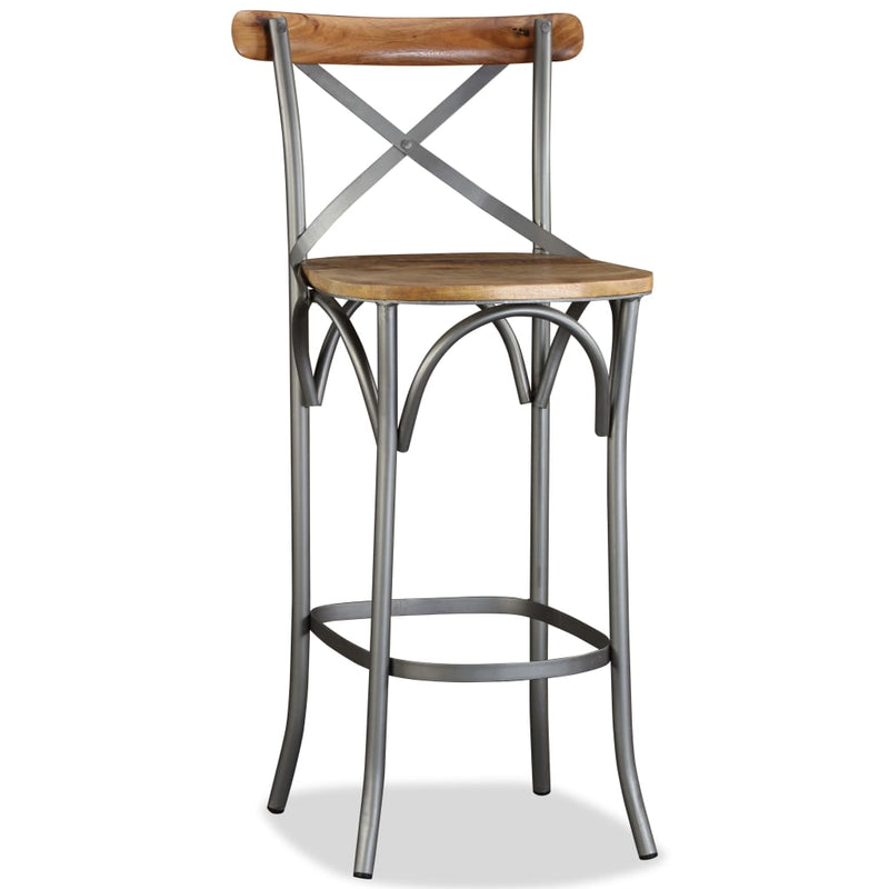 Tabouret pour bar unique en bois de manguier rustique et durable