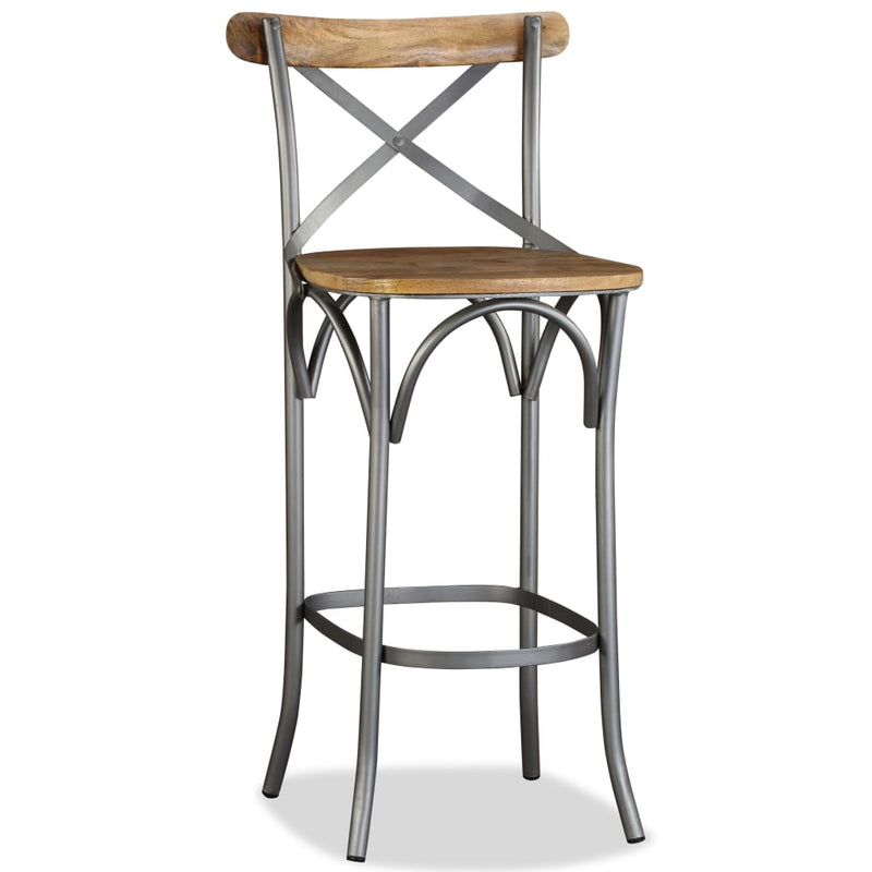 Tabouret pour bar unique en bois de manguier rustique et durable