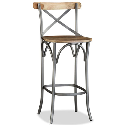 Tabouret pour bar unique en bois de manguier rustique et durable