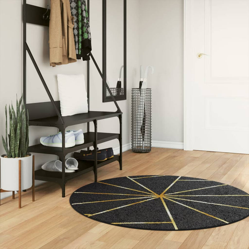 Tapis rond attrayant en velours doux et silencieux