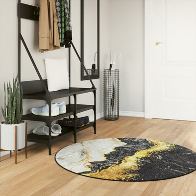 Tapis rond en velours design et antidérapant