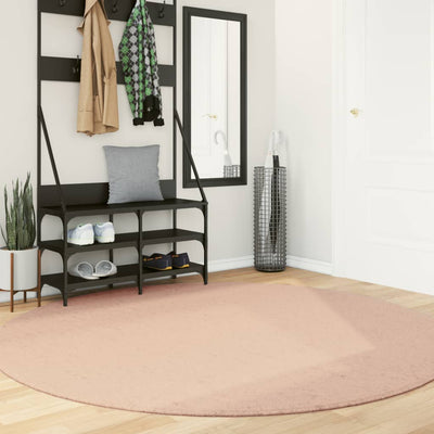 Tapis rond moderne en polyester et antidérapant