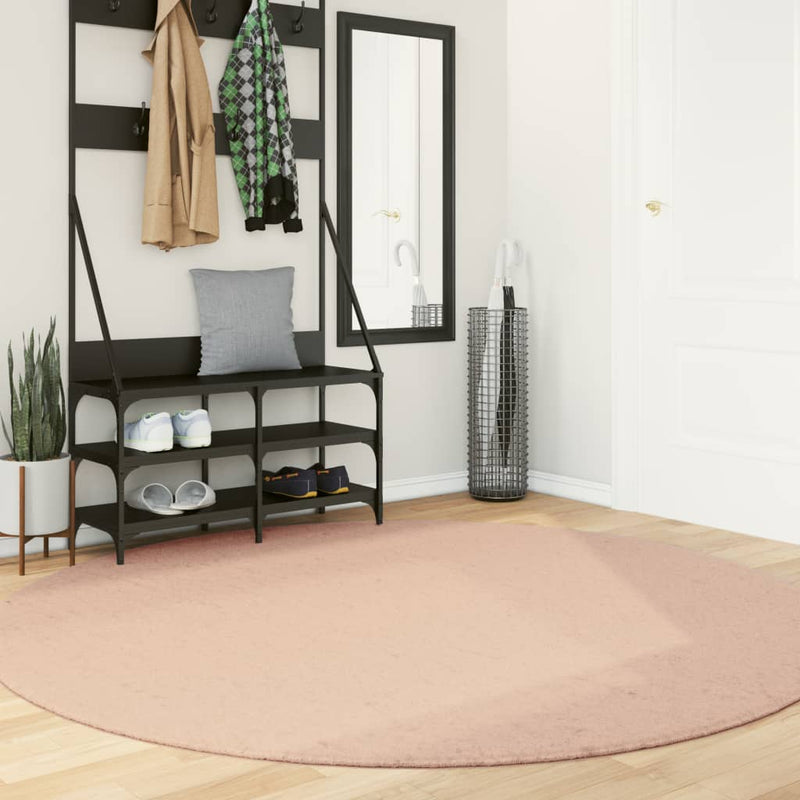 Tapis rond moderne en polyester et antidérapant